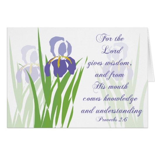 Iris, der Herr gibt Weisheit Parakaleo Note Karte (Vorderseite (Horizontal))
