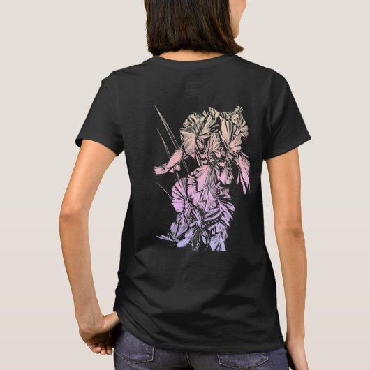 Iris Digital Art Sketch Transparency Tshirt (Rückseite)