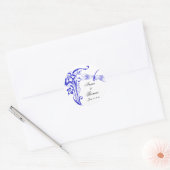 Iris & Dragonfly Royal Blue Wedding Stickers (Umschlag)