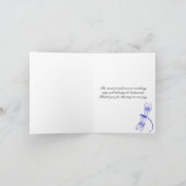 Iris & Dragonfly Vielen Dank Royal Blue Note Card Dankeskarte (Innenseite)