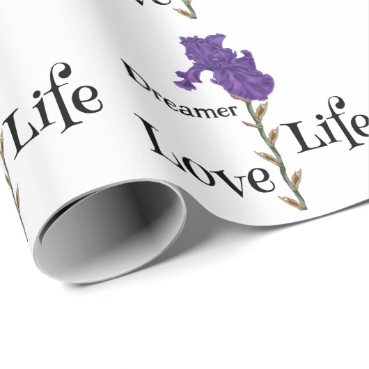 Iris, Dreamer, Leben, Liebe Geschenkpapier (Rolleneckpunkt)