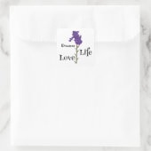 Iris, Dreamer, Leben, Liebe Quadratischer Aufkleber (Tasche)