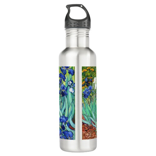 Iris durch Vincent van Gogh Edelstahlflasche (Rückseite)