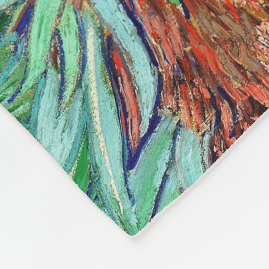 Iris durch Vincent van Gogh Fleecedecke (Ecke)