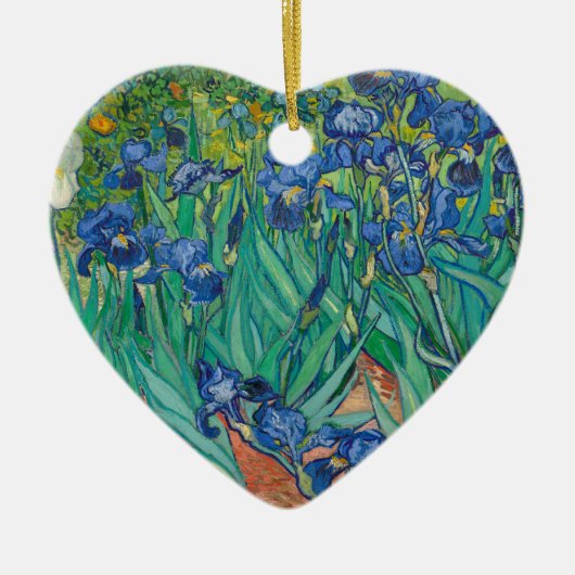 Iris durch Vincent van Gogh Keramik Ornament (Vorne)