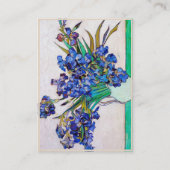 Iris durch Vincent van Gogh Visitenkarte (Rückseite)