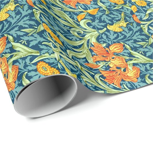 Iris, ein William Morris-Muster, Geschenkpapier (Rolleneckpunkt)