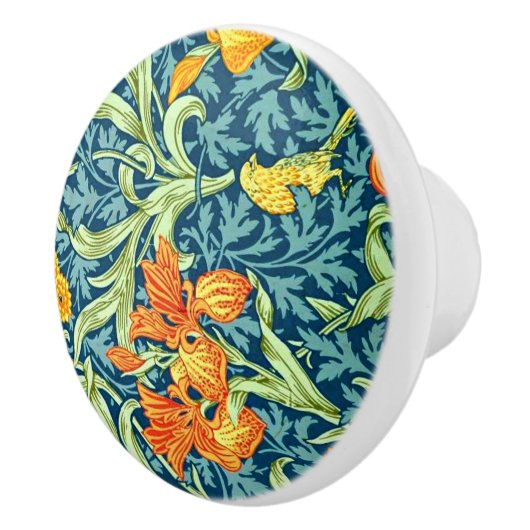 Iris, ein William Morris-Muster, Keramikknauf (Rechts)