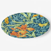 Iris, ein William Morris-Muster, Pappteller (Schrägansicht)