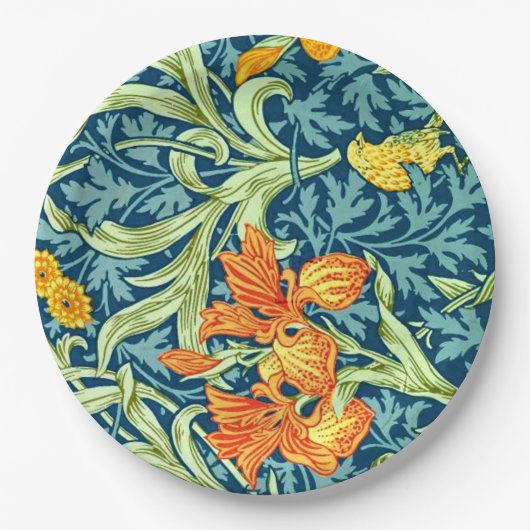 Iris, ein William Morris-Muster, Pappteller (Vorderseite)