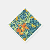 Iris, ein William Morris-Muster, Serviette (Ecke)