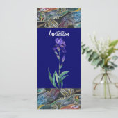 Iris-Einladung Einladung (Stehend Vorderseite)