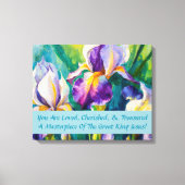 Iris Elegance Stretched Canvas Print Leinwanddruck (Vorderseite)