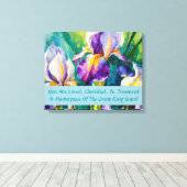 Iris Elegance Stretched Canvas Print Leinwanddruck (Insitu (Holzboden))