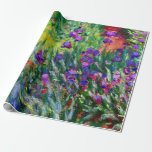 Iris Entlang des Gartenweges von Claude Monet Geschenkpapier<br><div class="desc">Dies ist ein Teil des Ölgemäldes namens "Der Iris-Garten bei Giverny",  das 1900 von Claude Monet,  einem französischen Maler des Impressionismus,  gemalt wurde. Claude Monet war einer der Gründer des französischen Impressionismus.</div>