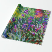 Iris Entlang des Gartenweges von Claude Monet Geschenkpapier (Ungerollt)