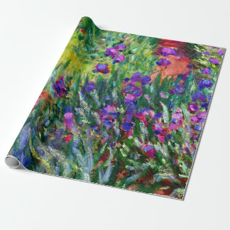 Iris Entlang des Gartenweges von Claude Monet Geschenkpapier