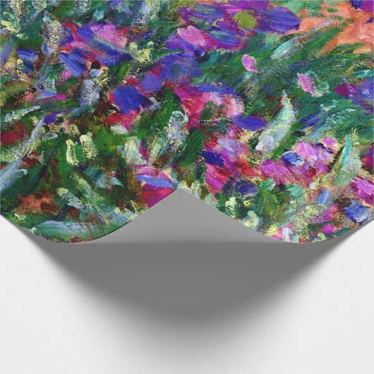 Iris Entlang des Gartenweges von Claude Monet Geschenkpapier (Ecke)
