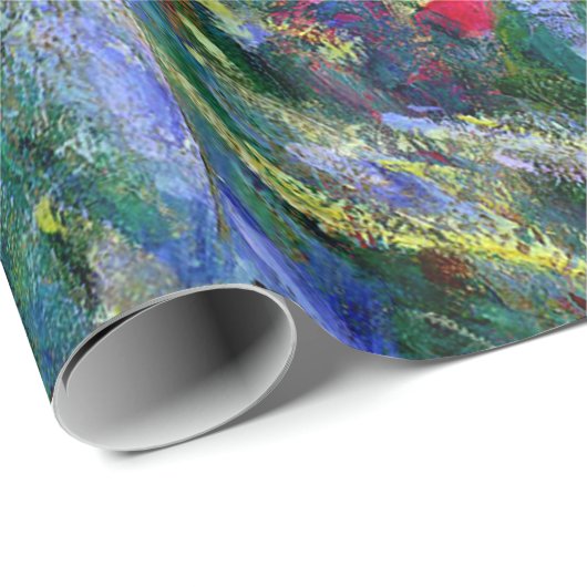 Iris Entlang des Gartenweges von Claude Monet Geschenkpapier (Rolleneckpunkt)