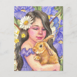 Iris Fairy kuddhlings niedliches Hasen Kaninchen P Postkarte