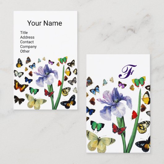 IRIS,FARBSCHÜTTERFLIESSEN VISITENKARTE (Vorne/Hinten)