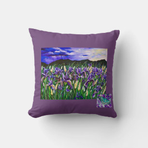 Iris Fields & Butterflies Pillow Kissen