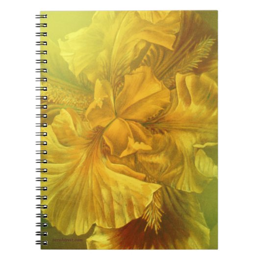 Iris Fine Art Blumengelbes Notizbuch Notizblock (Vorderseite)