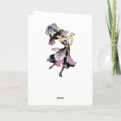 Iris - Fleur-de-Lis Whimsical Blume Party Supply Dankeskarte (Rückseite)