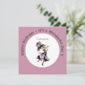 Iris - Fleur-de-Lis Whimsical Blume Party Supply Einladung (Stehend Vorderseite)