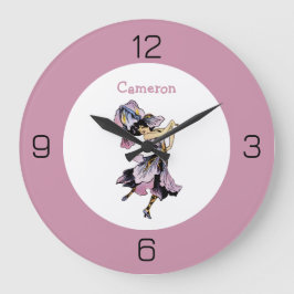 Iris - Fleur-de-Lis Whimsical Blume Party Supply Große Wanduhr