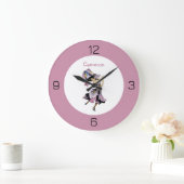 Iris - Fleur-de-Lis Whimsical Blume Party Supply Große Wanduhr (Zuhause)