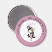 Iris - Fleur-de-Lis Whimsical Blume Party Supply Magnet (Vorderseite/Rückseite)