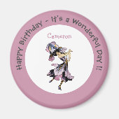 Iris - Fleur-de-Lis Whimsical Blume Party Supply Magnet (Vorne)