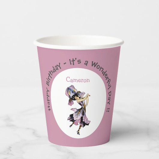 Iris - Fleur-de-Lis Whimsical Blume Party Supply Pappbecher (Vorderseite)