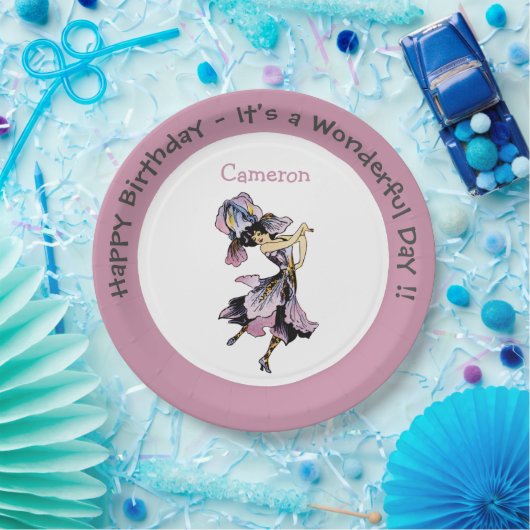 Iris - Fleur-de-Lis Whimsical Blume Party Supply Pappteller (Party)