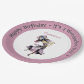 Iris - Fleur-de-Lis Whimsical Blume Party Supply Pappteller (Schrägansicht)