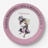 Iris - Fleur-de-Lis Whimsical Blume Party Supply Pappteller (Vorderseite)