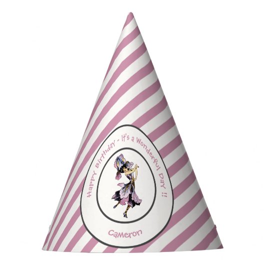 Iris - Fleur-de-Lis Whimsical Blume Party Supply Partyhütchen (Vorderseite)