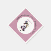 Iris - Fleur-de-Lis Whimsical Blume Party Supply Serviette (Ecke)