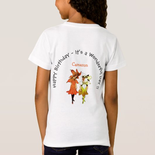 Iris - Fleur-de-Lis Whimsical Blume Party Supply T-Shirt (Rückseite)