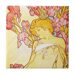 Iris-Fliese Alphonse Mucha Fliese