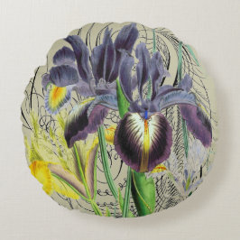 Iris Floral Fantasy 2.0 Runde neutral Rundes Kissen