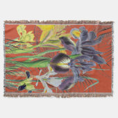Iris Floral Fantasy Rot 2.0 Decke (Vorderseite)