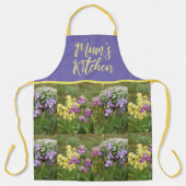 Iris Floral Lila Blumengarten Muster Blume Schürze (Vorderseite)