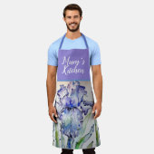 Iris Floral Shabby Chic Lila Lavender Mum Schürze (Getragen)