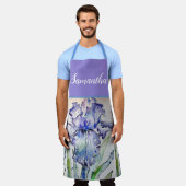 Iris Floral Shabby Chic Lila Lavender Schürze (Getragen)