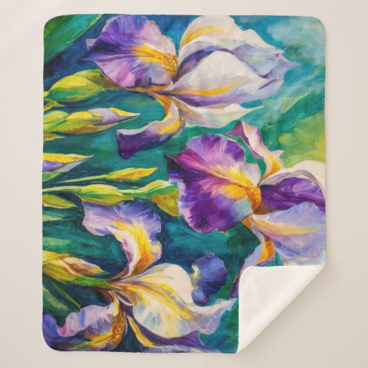 Iris Floral Sherpadecke (Vorderseite)