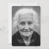 Iris Flower Celebration of Life Memorial Card Einladung (Rückseite)