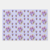 Iris Flower Flowers Purple Lavender Lilac Floral Geschenkpapier Set (Vorderseite 2)
