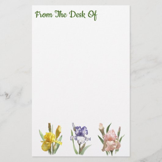 Iris Flower Garden Briefpapier (Vorderseite)
